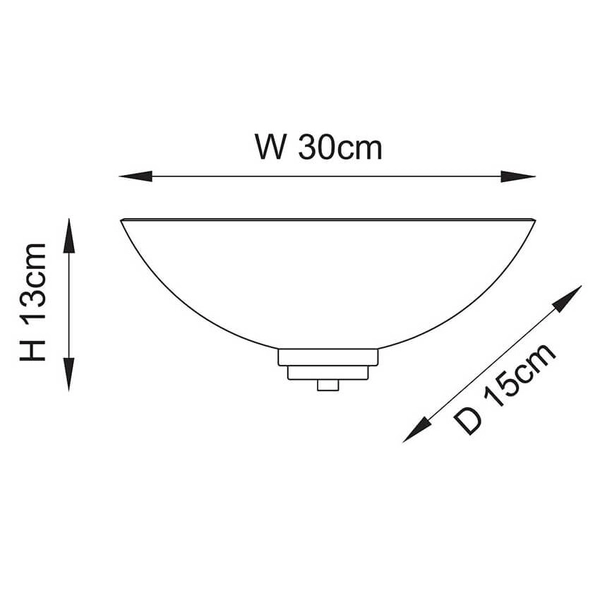 Lampa ścienna półokrągła Welles 112439 szklana biała mosiądz