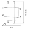 Poczwórny łącznik do szyn magnetycznych Slim Magnetic ML2222  biały