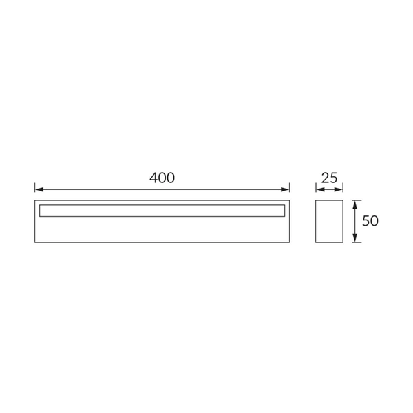 Łazienkowy kinkiet ścienny Cyber 03967 LED 9W 4100K IP44 podłużny czarny