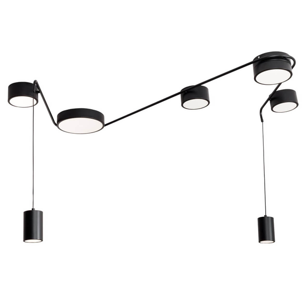 Sufitowo-wisząca lampa salonowa ZUMAIA C0249 Maxlight LED 42W 3000K tuba czarny 