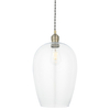 Lampa wisząca L&-1100658 Light& ze szklanym kloszem mosiądz