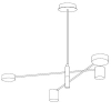 Modernistyczna lampa sufitowa Clex ST-8102P-4 Step LED 18W 3000K czarna
