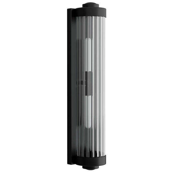 LAMPA ścienna Fumi Parette Nero IP44 Orlicki Design szklana OPRAWA tuba kinkiet do łazienki IP44 czarny