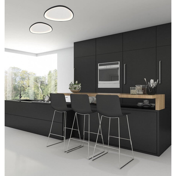 Ledowy sufitowy plafon 23090 LED 39W 3000K do przedpokoju czarny