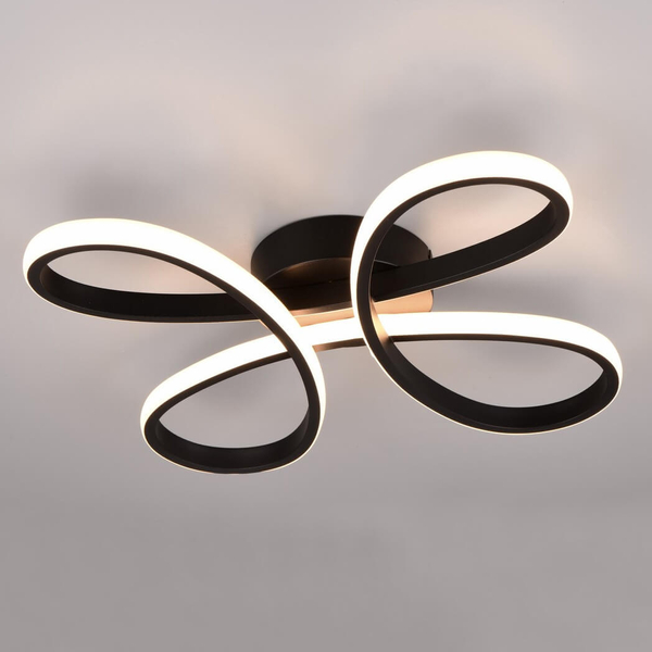 Metalowa lampa sufitowa do salonu Fly 645610132 LED 22W 3000K czarna biała