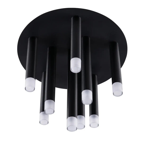 Sufitowa lampa do salonu Glam 326638 loftowa sople metalowa czarna