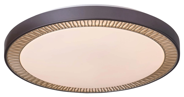 LAMPA sufitowa MATEA 3000 Rabalux okrągła OPRAWA plafon LED 40W 3000K - 6000K z pilotem plafoniera brązowa