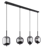 Lampa wisząca Blacky 15345-4H drewniana belka przydymiona