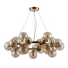 LAMPA wisząca DALLAS MOD548PL-25G Maytoni modernistyczna LAMPA szklany ZWIS molekuły kule balls złote bursztynowe