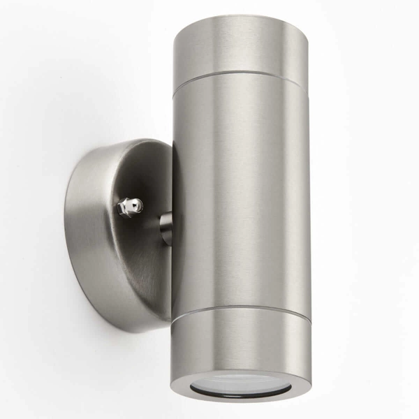 Zewnętrzny kinkiet góra-dół Palin 13802 Saxby IP44 srebrny