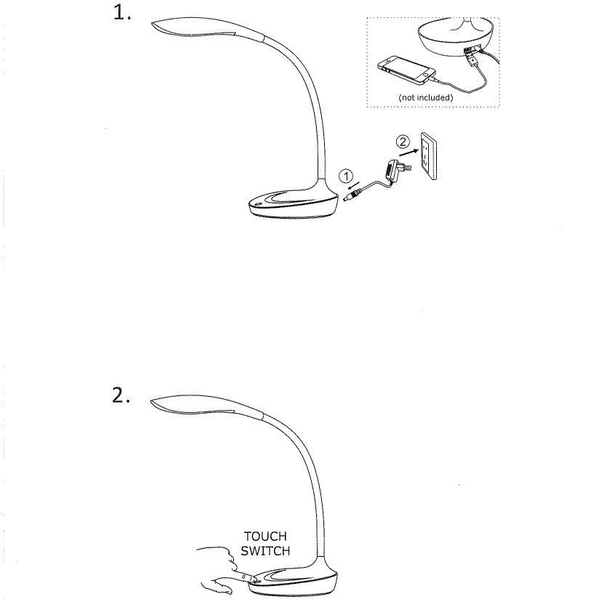 Stojąca LAMPKA biurkowa SWAN 106093 Markslojd nocna LAMPA stołowa LED 4,6W 3000K z wbudowanym portem USB biała