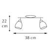 Regulowana lampa sufitowa 8417/2 8C reflektorki chrom