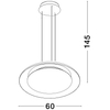 Lampa wisząca do salonu CAPINOTA LE44653 LED 38W 2700-4000K z regulacją biała