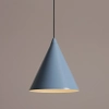 Stożkowa lampa wisząca Form 1108G16 Aldex do przedpokoju niebieska