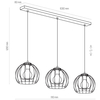 Lampa wisząca loft potrójna Universo 4483 TK Lighting szklana czarna