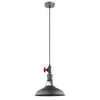 Industrialna LAMPA wisząca GARIBALDO MDM-2781/1 GR+BK Italux metalowa OPRAWA zwis zawór szary
