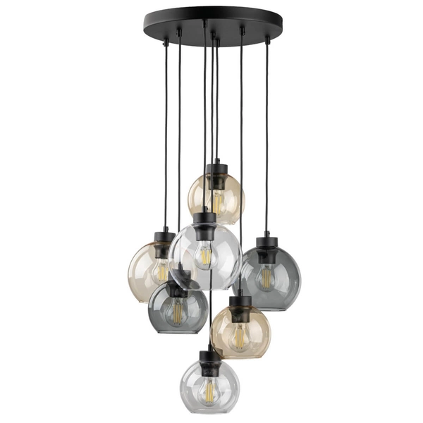 Kaskadowa lampa wisząca Cubus 10246 kule do kuchni multikolor