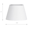 Abażur materiałowy do lampy SHADE ZF AZ2602 Azzardo okrągły 26 cm biały