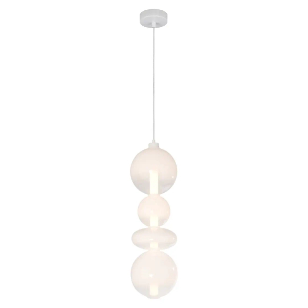 Szklana lampa wisząca DAPHNE ML0863 LED 36W 3000K biała złota