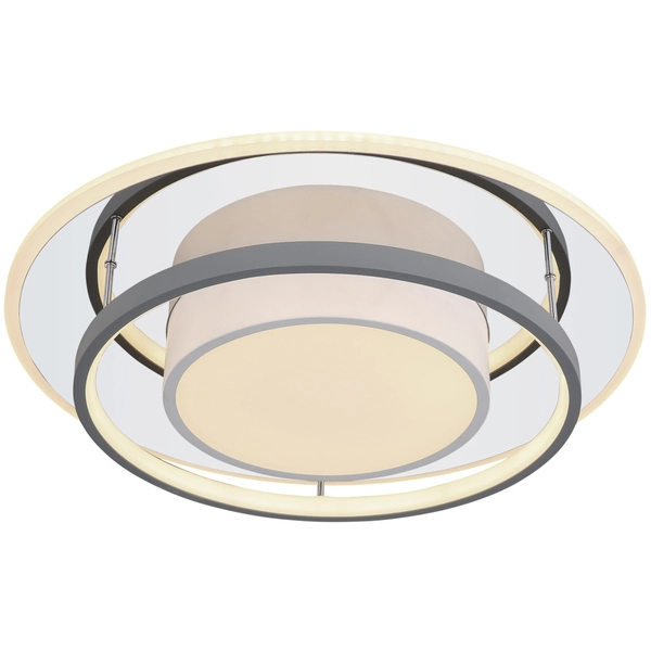 LAMPA sufitowa LEOLA 48017-60R Globo metalowa OPRAWA okrągła LED 60W 3000K - 6000K z pilotem biała