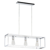 LAMPA wisząca SIGALO MD-BR4367-D3 CH Italux industrialna OPRAWA metalowy ZWIS prostokątna klatka loft chrom