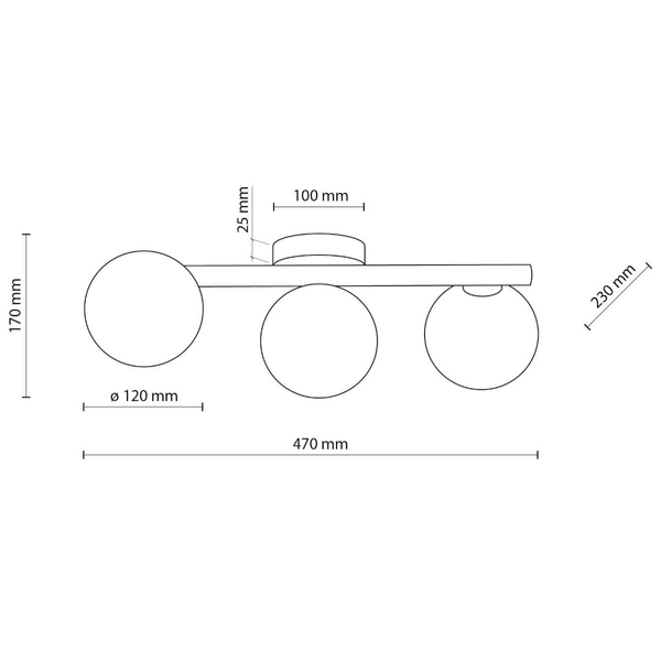 Lampa natynkowa do salonu Estera 5418 kule bańki bursztynowa złota