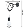 Kinkiet LAMPA ścienna SL.0373 industrialna OPRAWKA na żarówkę bulb loft czarna