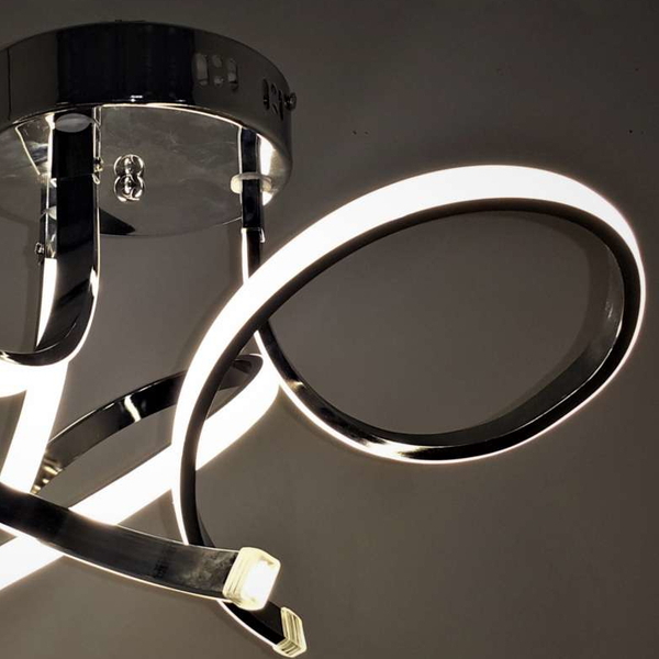Plafon LAMPA sufitowa VEN P-X 9812/3 CR-42W metalowa OPRAWA wstążki LED 42W 4000K chrom
