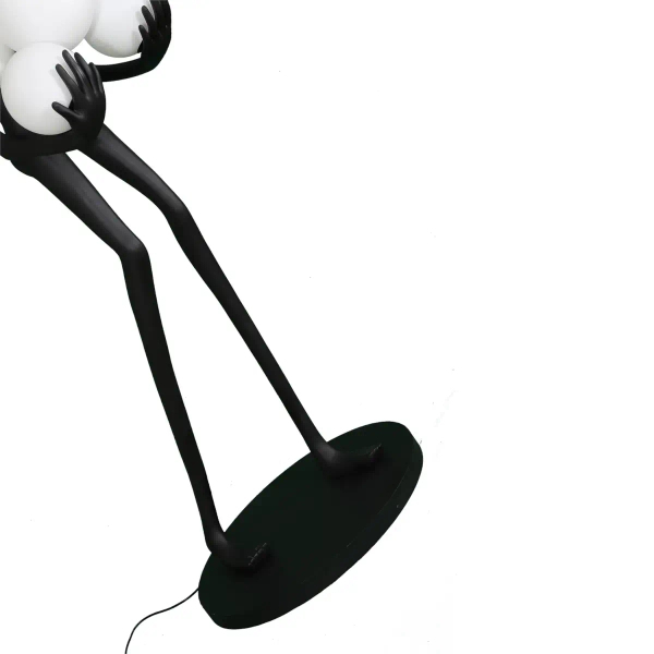 Lampa podłogowa do salonu Woman F9312 Step kule balls białe czarne