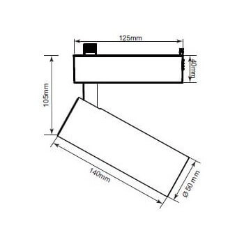 LAMPA sufitowa ARIES LP-8636S TIT Light Prestige regulowana OPRAWA LED 9W 3000K do systemu szynowego 1-fazowego tuba szara