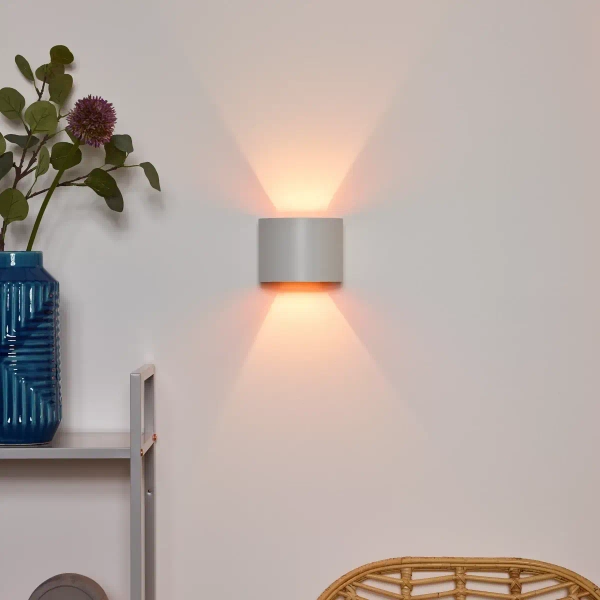 Kinkiet na ścianę XIO 09218/04/31 Lucide metalowy góra-dół biały