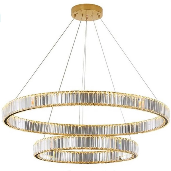 Żyrandol dwurzędowy Bohemia CGBOHEMIA2RING COPEL LED 40W 3000K ring złota
