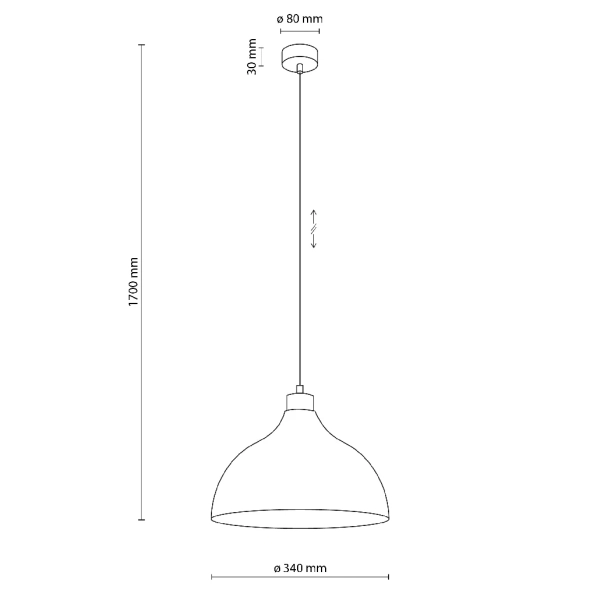 Skandynawska zwisająca lampa Cap Sabia 10656 do jadalni beżowa