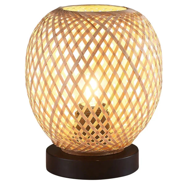 Stołowa lampka ażurowa Zanzibar 329202 do sypialni beżowa czarna