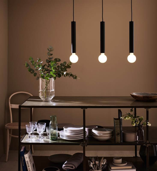 Nowoczesna lampa wisząca Sencillo do salonu tuby czarne