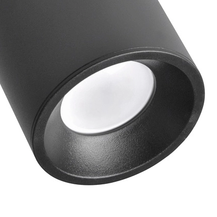Wpuszczana lampa tuba HARON 314192 ruchomy spot do biura czarny