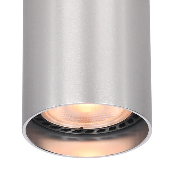 Metalowa tubka sufitowa Lopus CLN-48930-S-ALU Italux do gabinetu srebrna