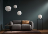 Szklany zwis kuchenny CLOE M 11070102 kulista lampa wisząca biała