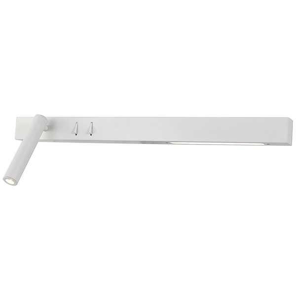 Regulowana LAMPA ścienna VK/04230/W/W/60/L MDECO metalowa OPRAWA kinkiet LED 15W 3200K tuba biała