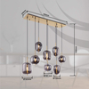 Lampa wisząca Blacky 15345-8MM designerska mosiądz przydymiona
