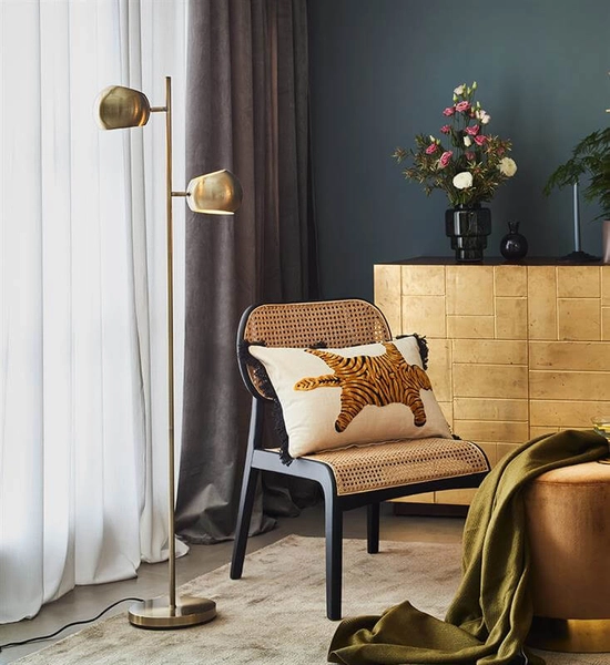 Lampa podłogowa podwójna Edgar 107742 Markslojd metalowa patynowa