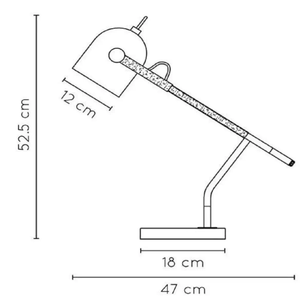 Biurkowa lampka WAYLON 05627/01/30 Lucide regulowana czarna brązowa