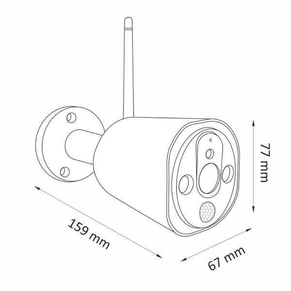 Kamera zewnętrzna z mikrofonem i głośnikiem 315625 Smart Wifi IP66 biała