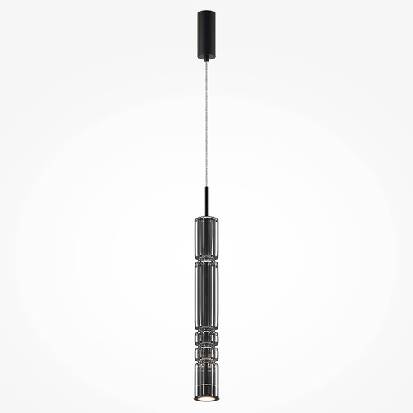 Wisząca lampa Ordo MOD272PL-L12B3K LED 8W 3000K sopel czarny przezroczysty
