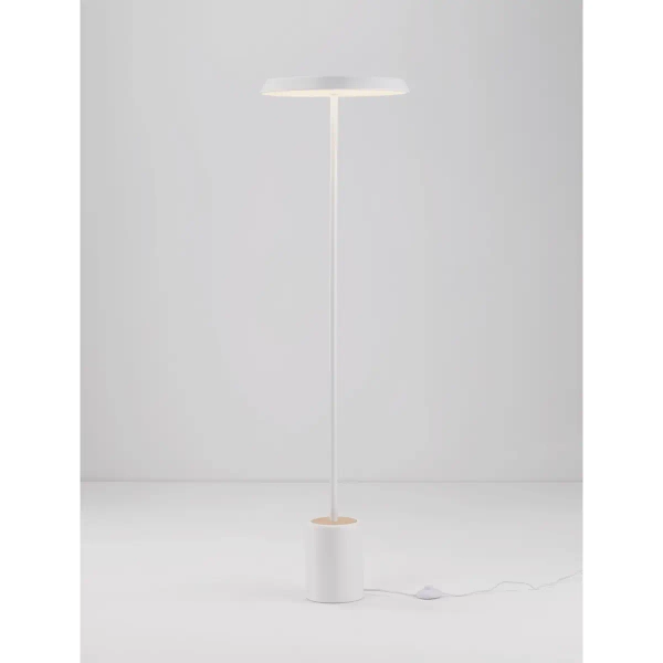 Metalowa lampa podłogowa FOVENTO LE45445 LED 27W 3000K biała