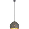 LAMPA wisząca HARLEY MDM-3471-1 GR+GD Italux metalowa OPRAWA mozaika zwis grafitowa szampańska