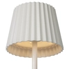 Biała lampa stojąca Justine na taras LED 2W ściemnialna