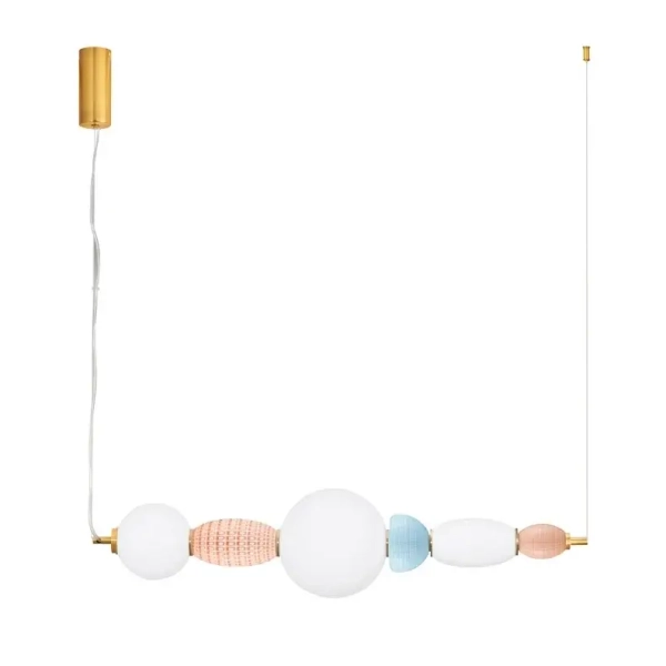 Ceramiczna lampa wisząca LAVERZO LE45228 LED 28W 3000K biala niebieska