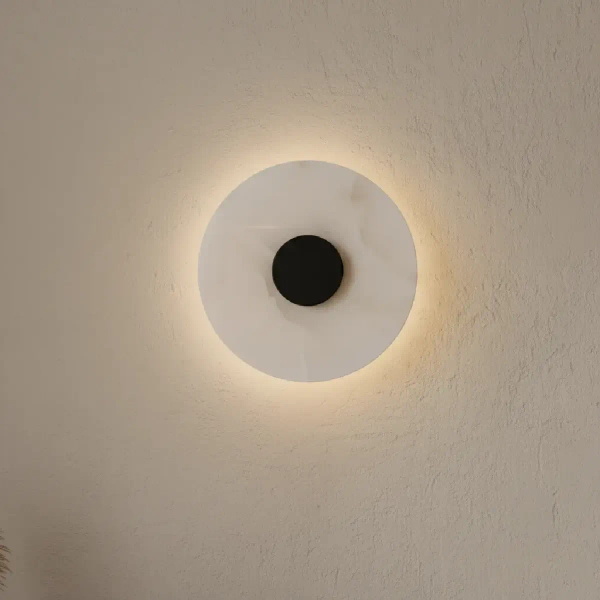 Ledowy kinkiet na ścianę Dalinia WL0114-BK LED 8W 3000K okrągły czarny