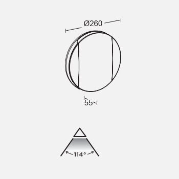Plafon sufitowy SWEEP 6303401118 LED 23,5W 3000-4000K IP54 okrąg szary